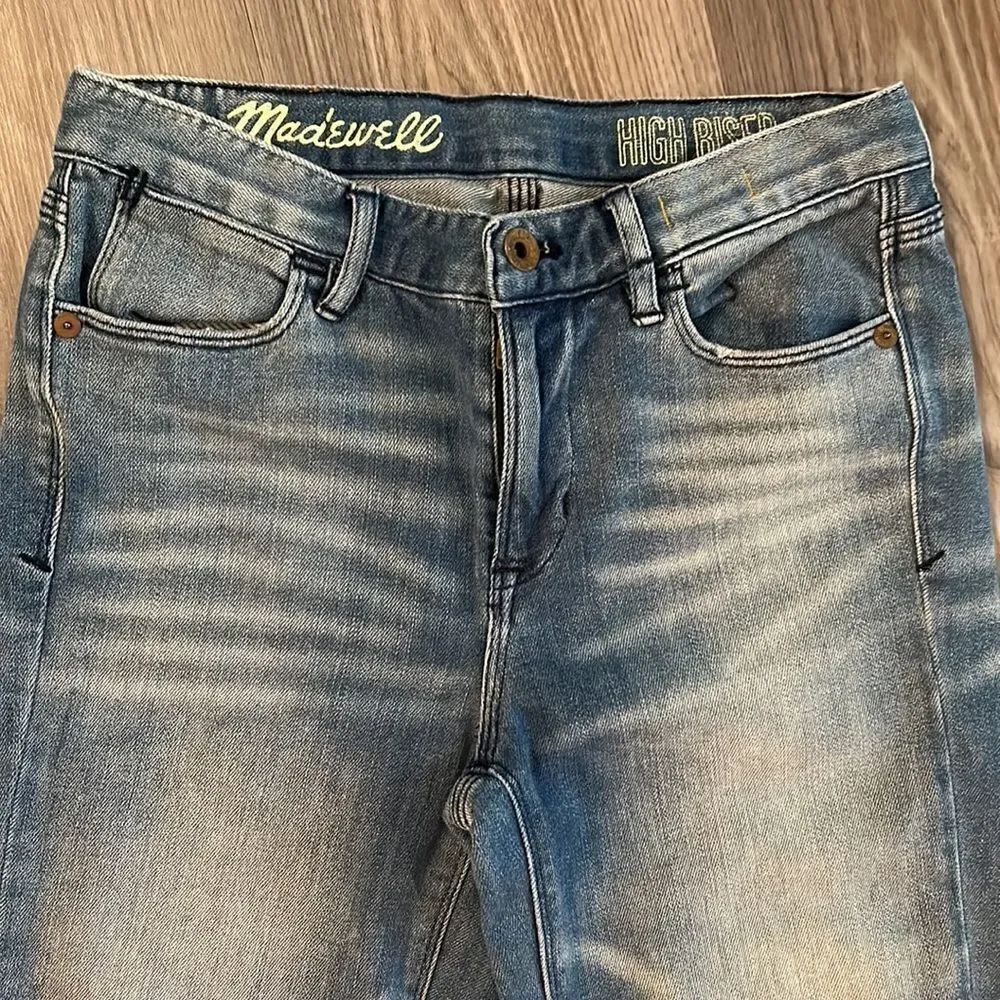 MADEWELL HIGH RISER SKINNY SKINNY JEANS IN MAZZY WASH NO DISTRESSING SIZE 25X32 - Picture 3 of 10
